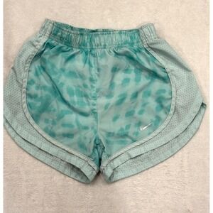 Nike‎ Dri-FIT Tempo Running Shorts Womens XS Teal Blue Tie Dye Mesh Athletic 3in